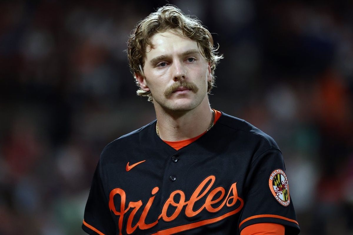 Sep 5, 2026; Baltimore, Maryland, USA;  Baltimore Orioles shortstop Gunnar Henderson (2) reacts to a strikeout during the third inning against the Boston Red Sox at Oriole Park at Camden Yards.  Mandatory Credit: Daniel Kucin Jr.-Imagn Images