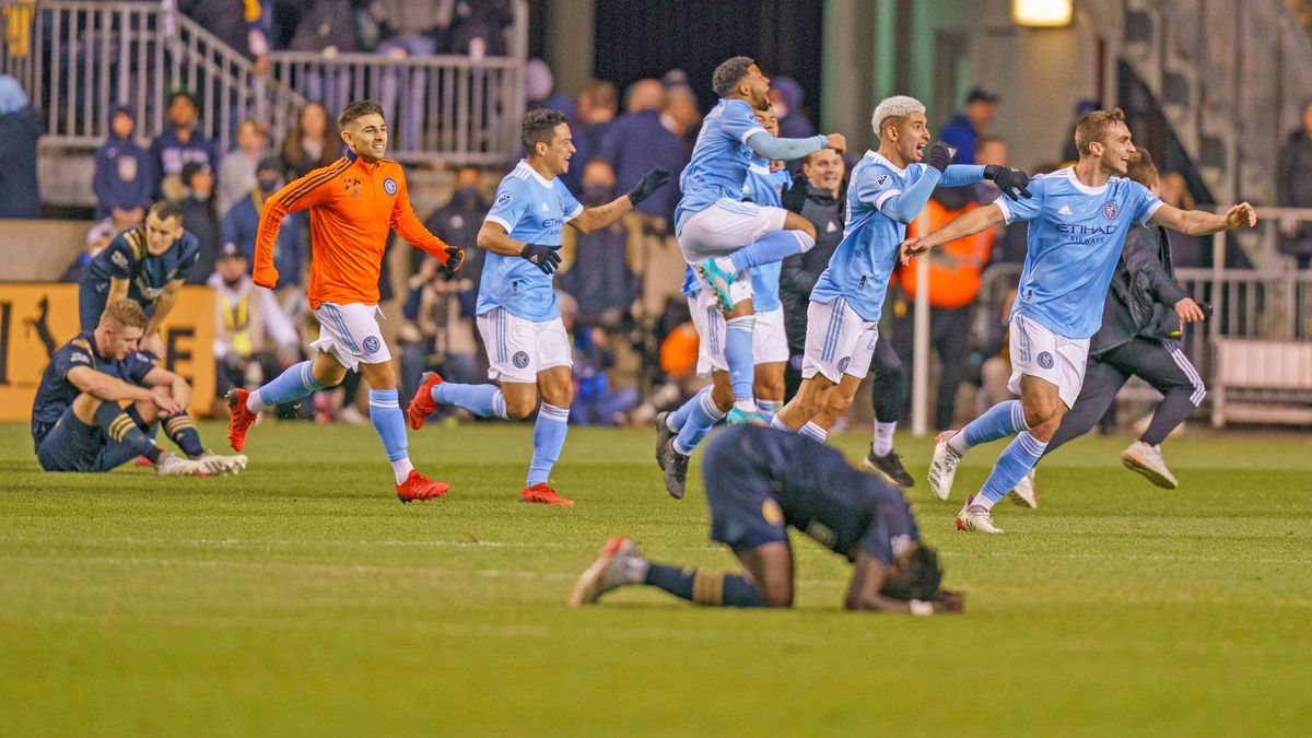 NYC FC celeb rate their Eastern Conference Championships  win over the Philadelphia Union.