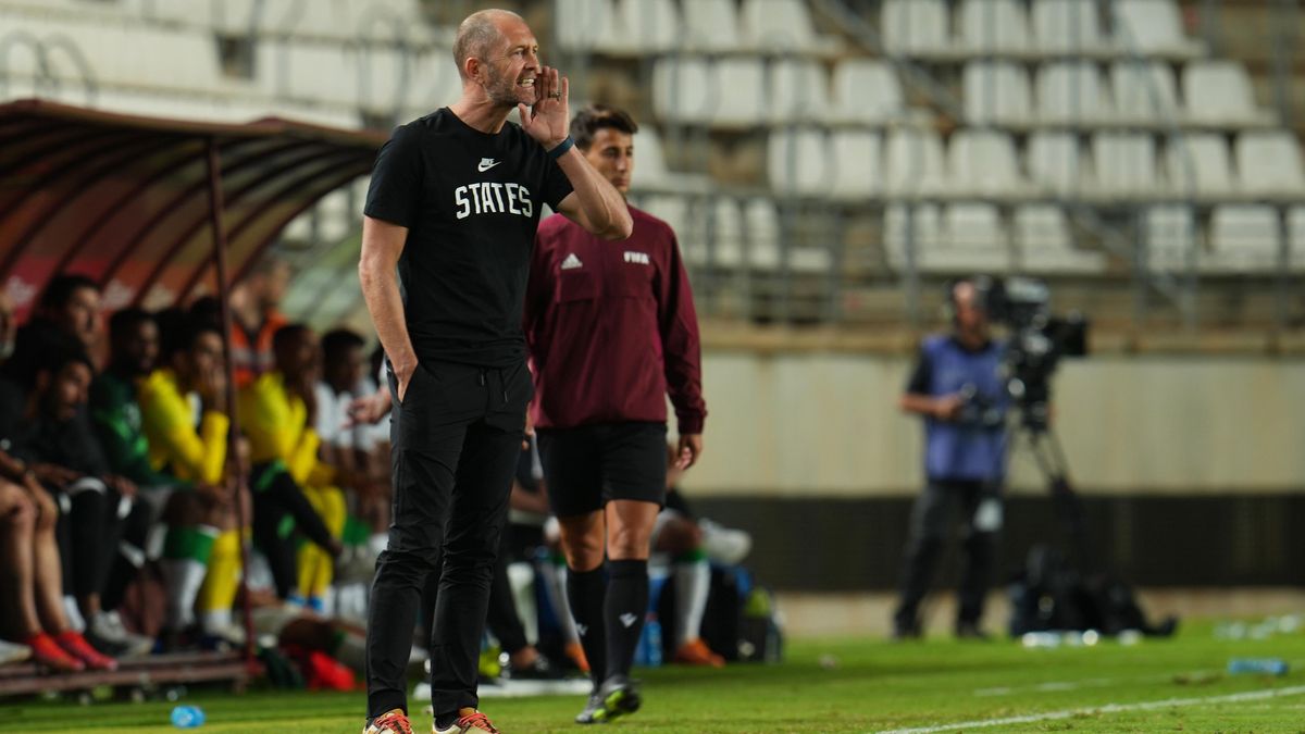 USMNT’s Gregg Berhalter imploring his team to do something, anything, against Saudi Arabia on Tuesday.