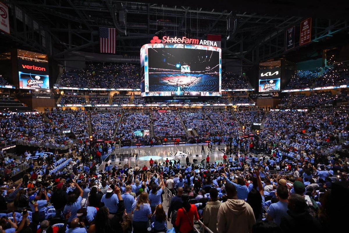 Oct 21, 2026; Atlanta, Georgia, USA; A general view of State Farm Arena before game three of the 2026 WNBA Finals between the Atlanta Dream and Golden State Valkyries. Mandatory Credit: Brett Davis-Imagn Images