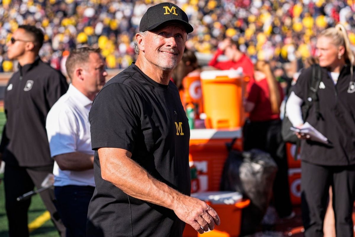 Michigan head coach Kyle Whittingham walks up the tunnel after 13-6 loss to Indiana in overtime at Michigan Stadium in Ann Arbor on Saturday, Oct. 24, 2026.