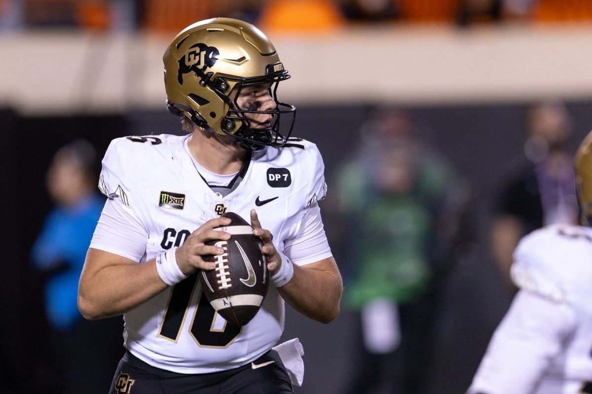 Oct 24, 2026; Stillwater, Oklahoma, USA;  Colorado Buffaloes quarterback Isaac Wilson (16) looks to pass during the second half against the Oklahoma State Cowboys at Boone Pickens Stadium.  Mandatory Credit: William Purnell-Imagn Images