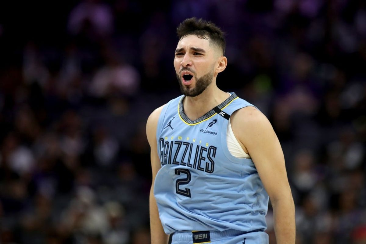 Oct 25, 2026; Sacramento, California, USA;  Memphis Grizzlies guard-forward Ty Jerome (2) reacts after making a basket against the Sacramento Kings during the fourth quarter at Golden 1 Center.  Mandatory Credit: Dennis Lee-Imagn Images