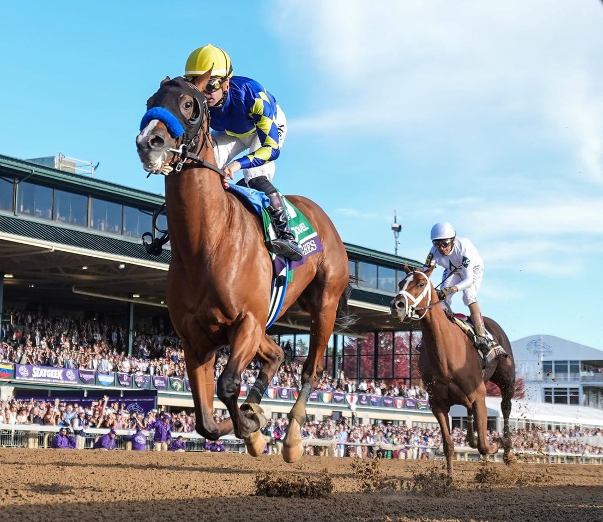 Bob Baffert-trained Hughes, with Flavien Prat up, wins the Breeders’ Cup Juvenile at Keeneland in Lexington, Kentucky.  Oct 30, 2026