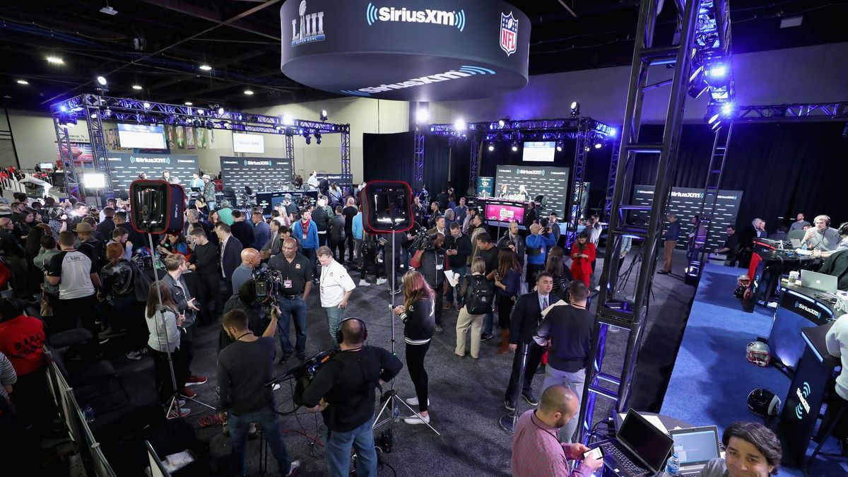 If you’re covering the Super Bowl as a media member, it looks something like this.