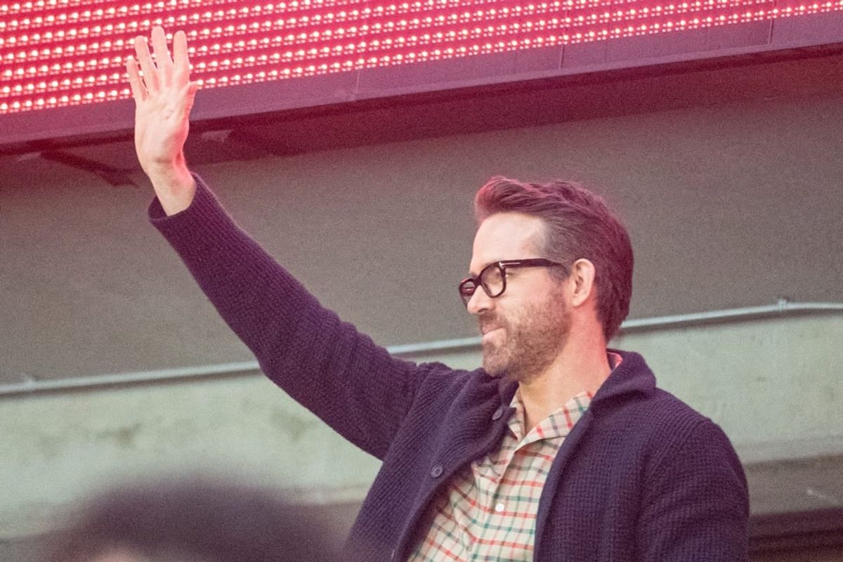 Mar 30, 2023; Ottawa, Ontario, CAN; Ryan Reynolds attends the game between the Philadelphia Flyers and the Ottawa Senators at the Canadian Tire Centre.