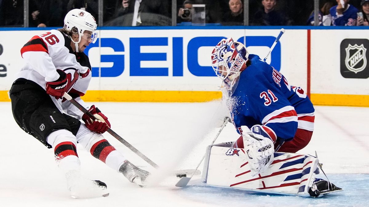 Jack Hughes scored a first-period goal for the Devils