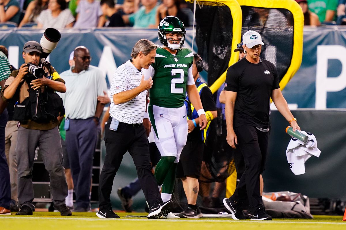 Zach Wilson was injured during the Jets preseason game