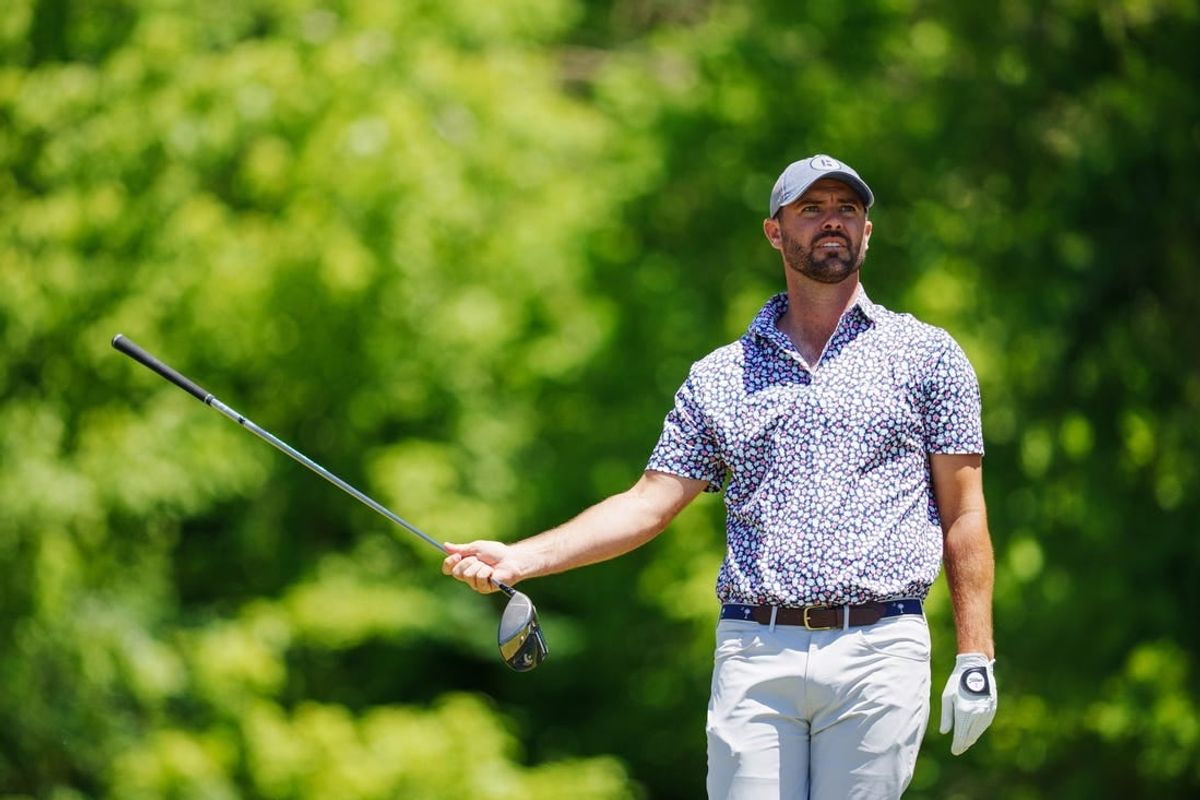 Apr 22, 2023; Avondale, Louisiana, USA; Wesley Bryan hits a tee shot on the 16th hole during the third round of the Zurich Classic of New Orleans golf tournament.