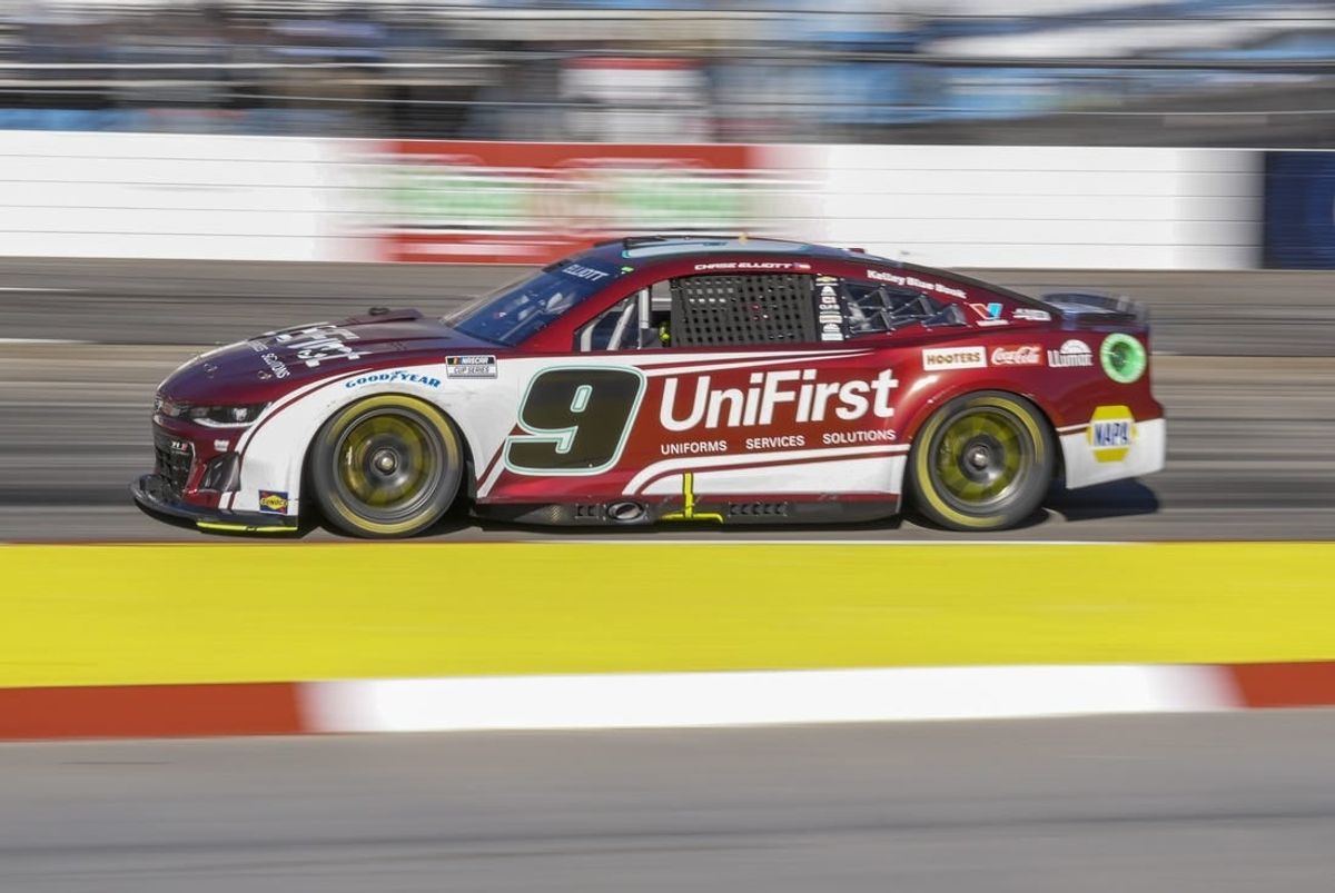 Apr 7, 2024; Martinsville, Virginia, USA; NASCAR Cup Series driver Chase Elliott (9) in turn four during the Cook Out 400 at Martinsville Speedway.