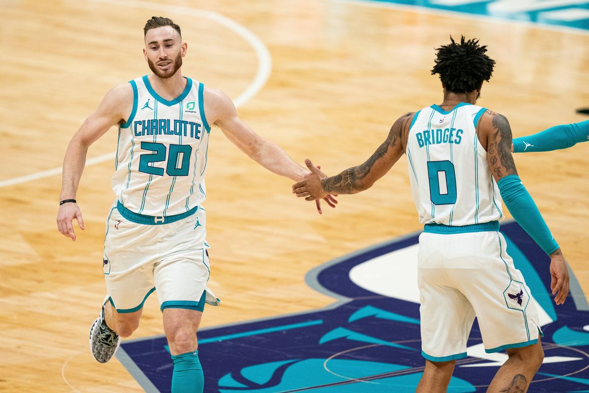 Call them  “A Couple of Forwards for the Hornets”: Gordon Hayward and Miles Bridges are teaming up on a rap project.