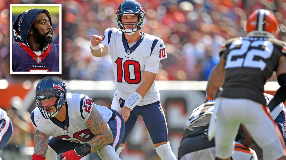 Davis Mills is set to breakout after replacing Tyrod Taylor (inset) at QB. Everyone else does.