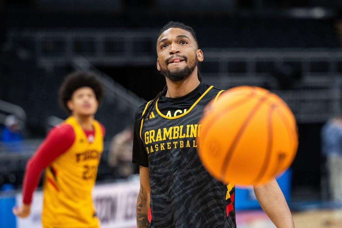 Mar 21, 2024; Indianapolis, IN, USA; Grambling State Tigers guard Jourdan Smith (11) during practice day at Gainbridge FieldHouse.