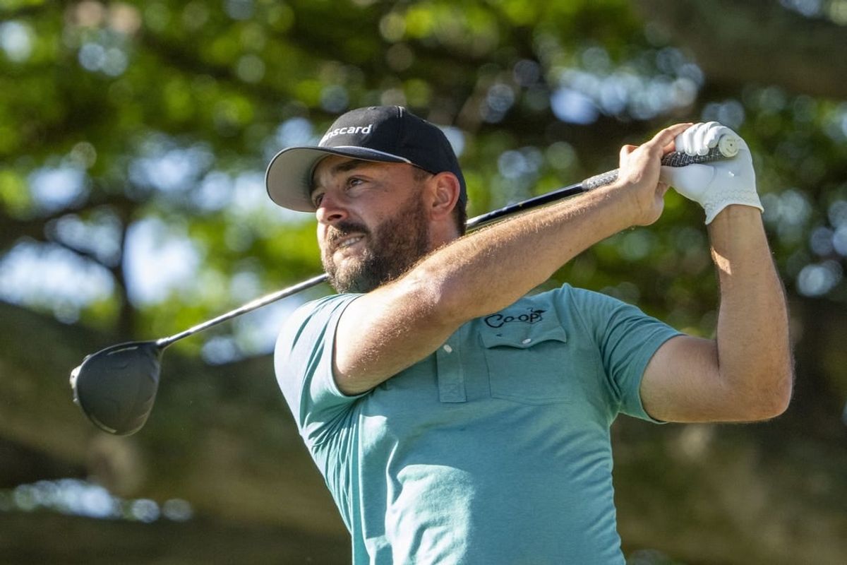 January 14, 2024; Honolulu, Hawaii, USA; Stephan Jaeger hits his tee shot on the second hole during the final round of the Sony Open in Hawaii golf tournament at Waialae Country Club.