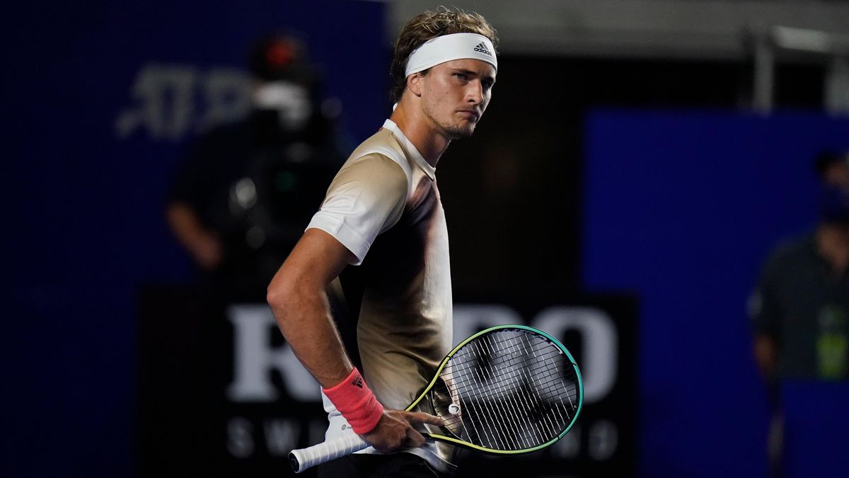 Alexander Zverev, no doubt stewing about something.