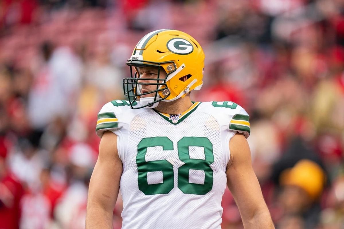 January 19, 2020; Santa Clara, California, USA; Green Bay Packers offensive tackle Jared Veldheer (68) before the NFC Championship Game against the San Francisco 49ers at Levi's Stadium.