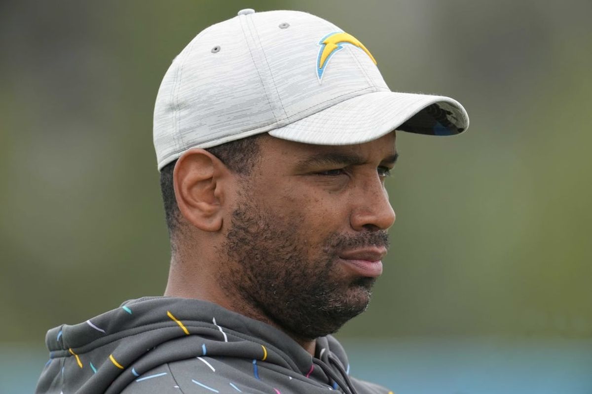 May 12, 2023; Costa Mesa, CA, USA; Los Angeles Chargers director of player personnel JoJo Wooden during rookie minicamp at Hoag Performance Center.