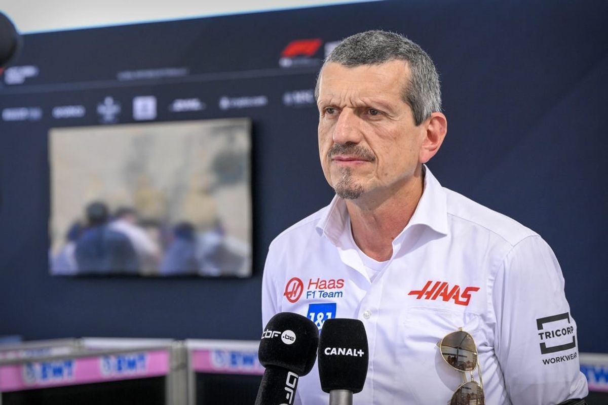 Oct 22, 2022; Austin, Texas, USA; Haas Formula One Team engineer Guenther Steiner is interviewed before practice for the U.S. Grand Prix at Circuit of the Americas.