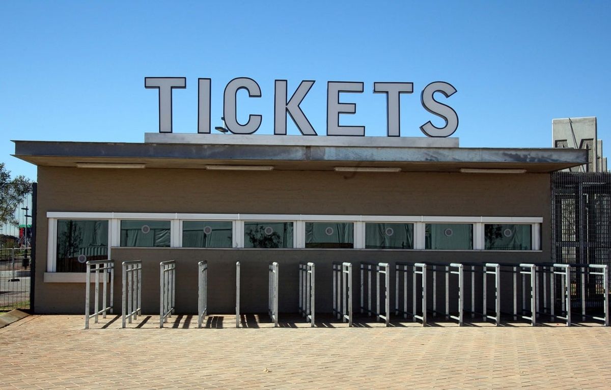 June 9, 2010; Johannesburg, SOUTH AFRICA; A general view of a ticket office outside of Soccer City Stadium in preparation for the 2010 World Cup.  Mandatory Credit: Mario Kneisl/GEPA via Imagn Images