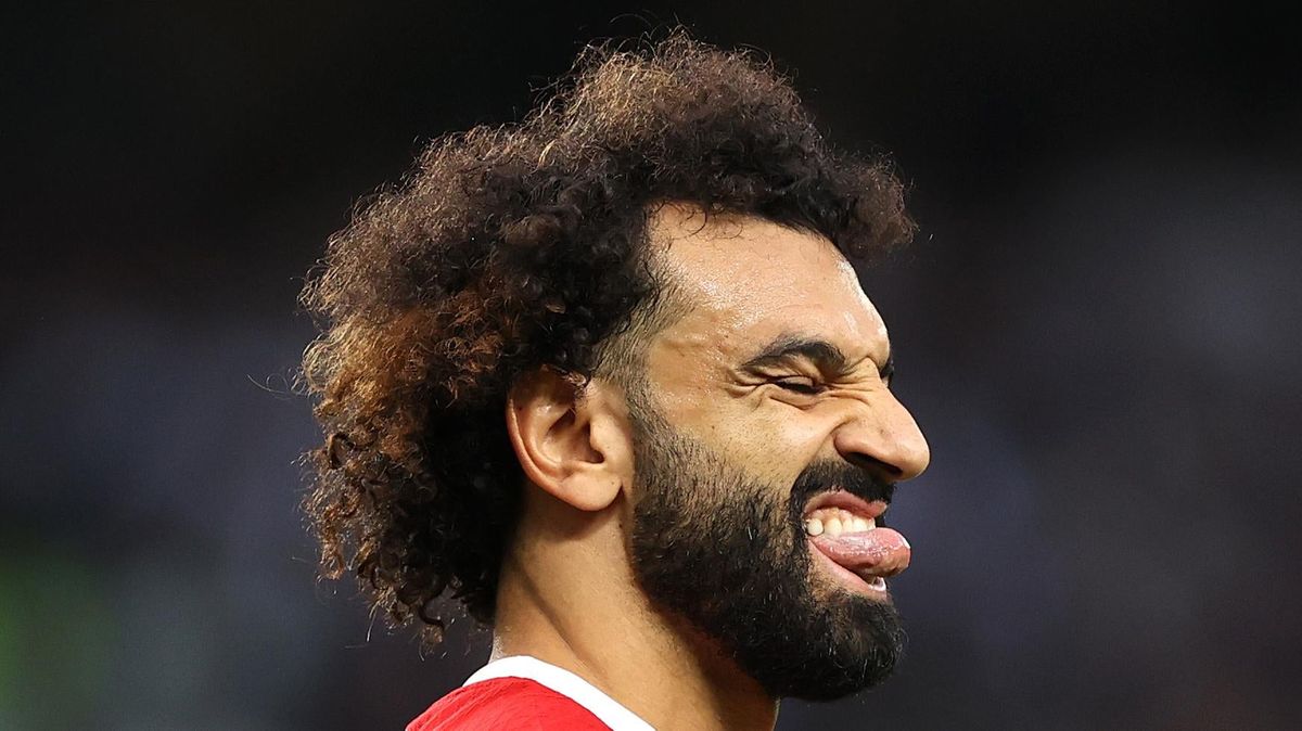 Salah, seen here making a funny face.