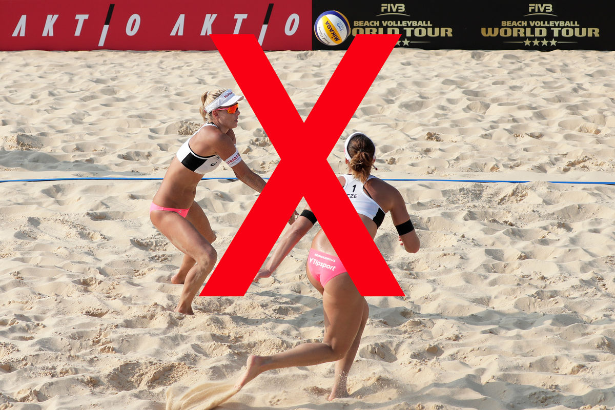 Czech beach volleyball players   Markéta Sluková-Nausch and Barbora Hermannova had to default  their opening match.