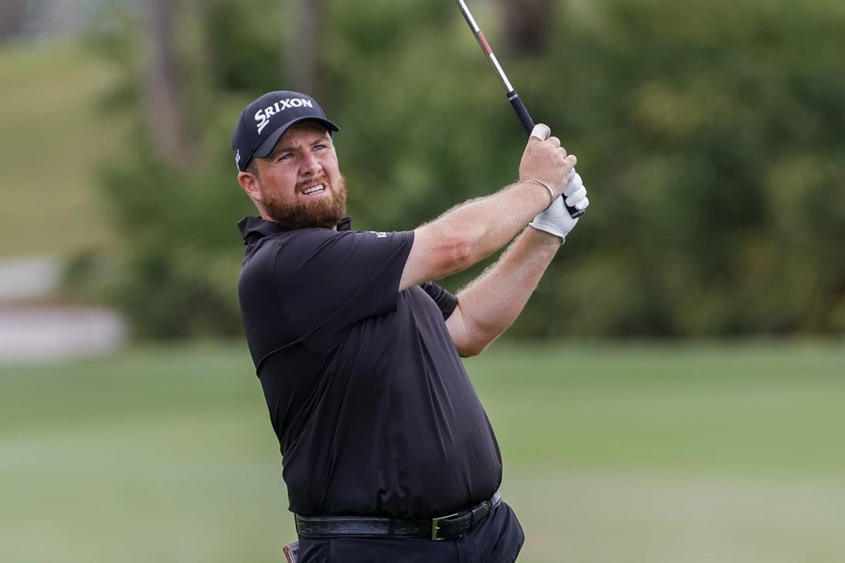 Feb 23, 2023; Palm Beach Gardens, Florida, USA; Shane Lowry watches his shot from the fourth hole during the first round of the Honda Classic golf tournament.