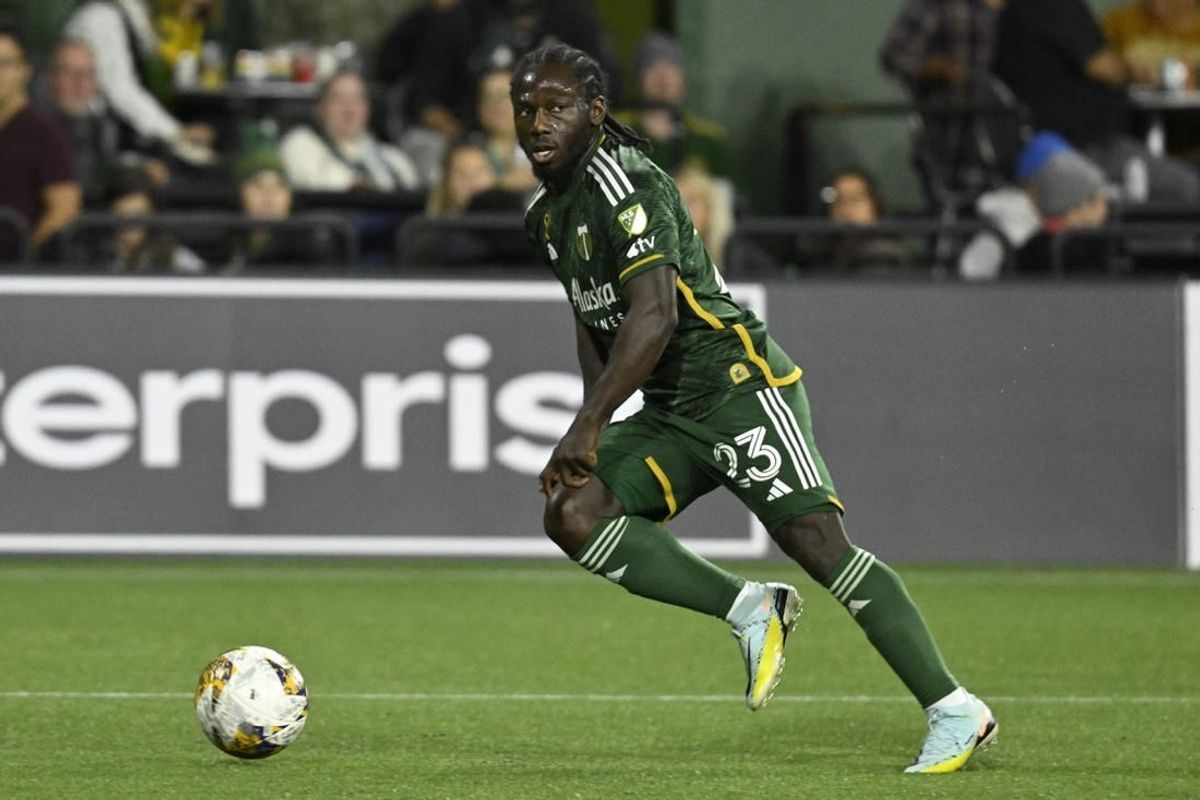 Sep 20, 2023; Portland, Oregon, USA; Portland Timbers forward Yimmi Chara (23) dribbles the ball during the second half against the San Jose Earthquakes at Providence Park.