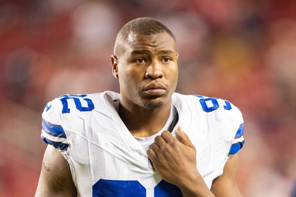 October 8, 2023; Santa Clara, California, USA; Dallas Cowboys defensive end Dorance Armstrong (92) after the game against the San Francisco 49ers at Levi's Stadium.