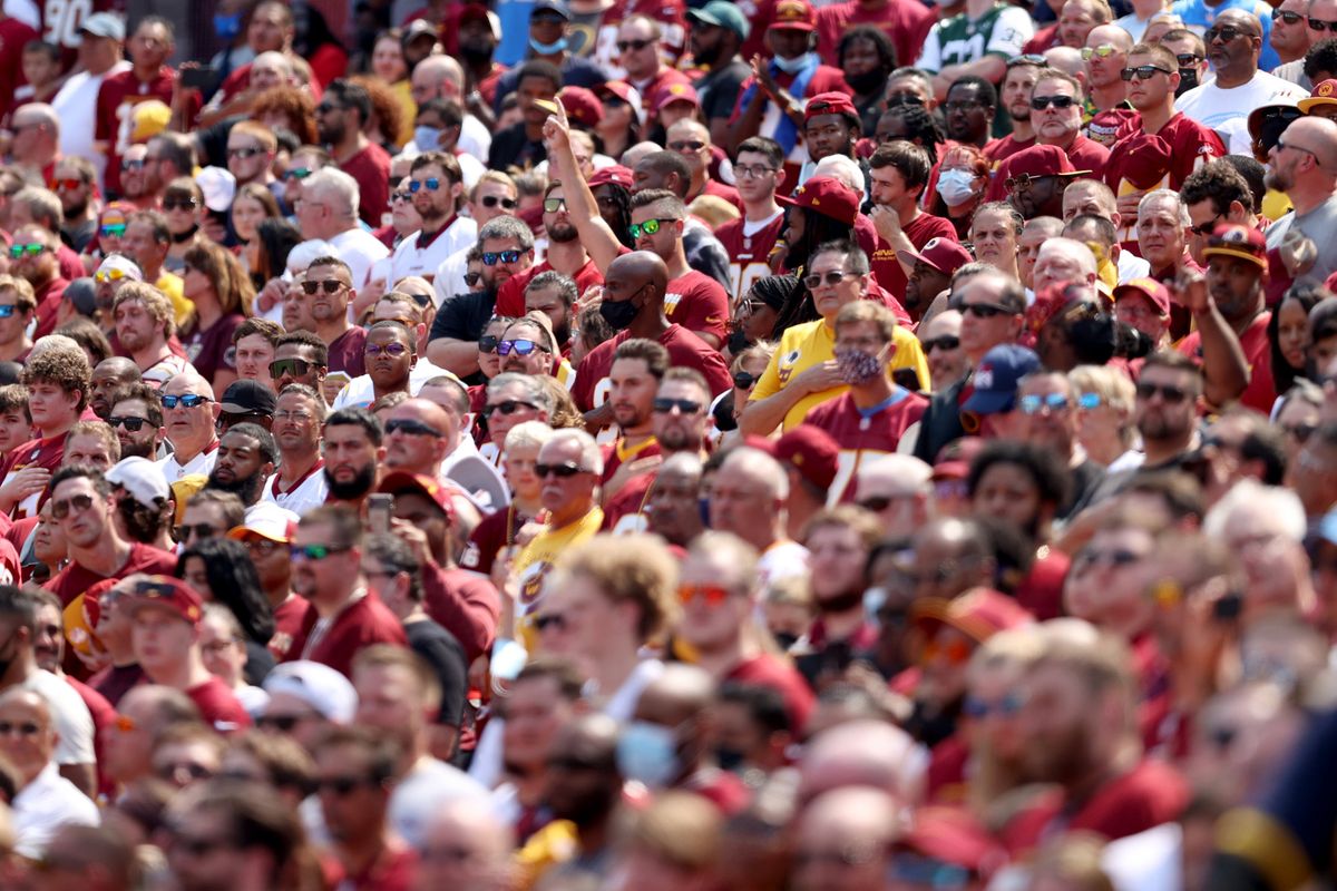 A crowd of wide-eyed and unsuspecting fans at Sunday’s Football Team - Chargers game.
