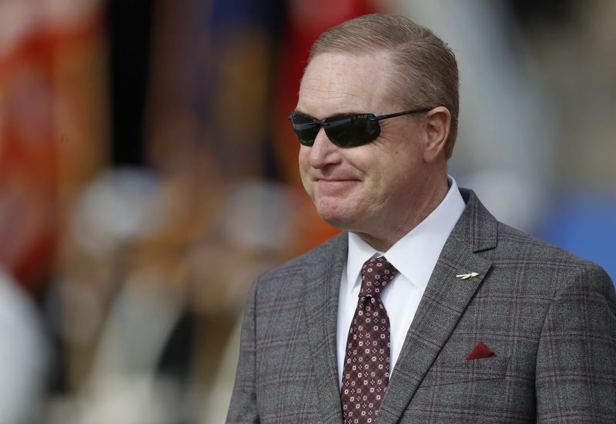 Nov 4, 2023; Pittsburgh, Pennsylvania, USA;  Florida State Seminoles Athletic Director Michael Alford in attendance as the Florida State Seminoles play the Pittsburgh Panthers at Acrisure Stadium.