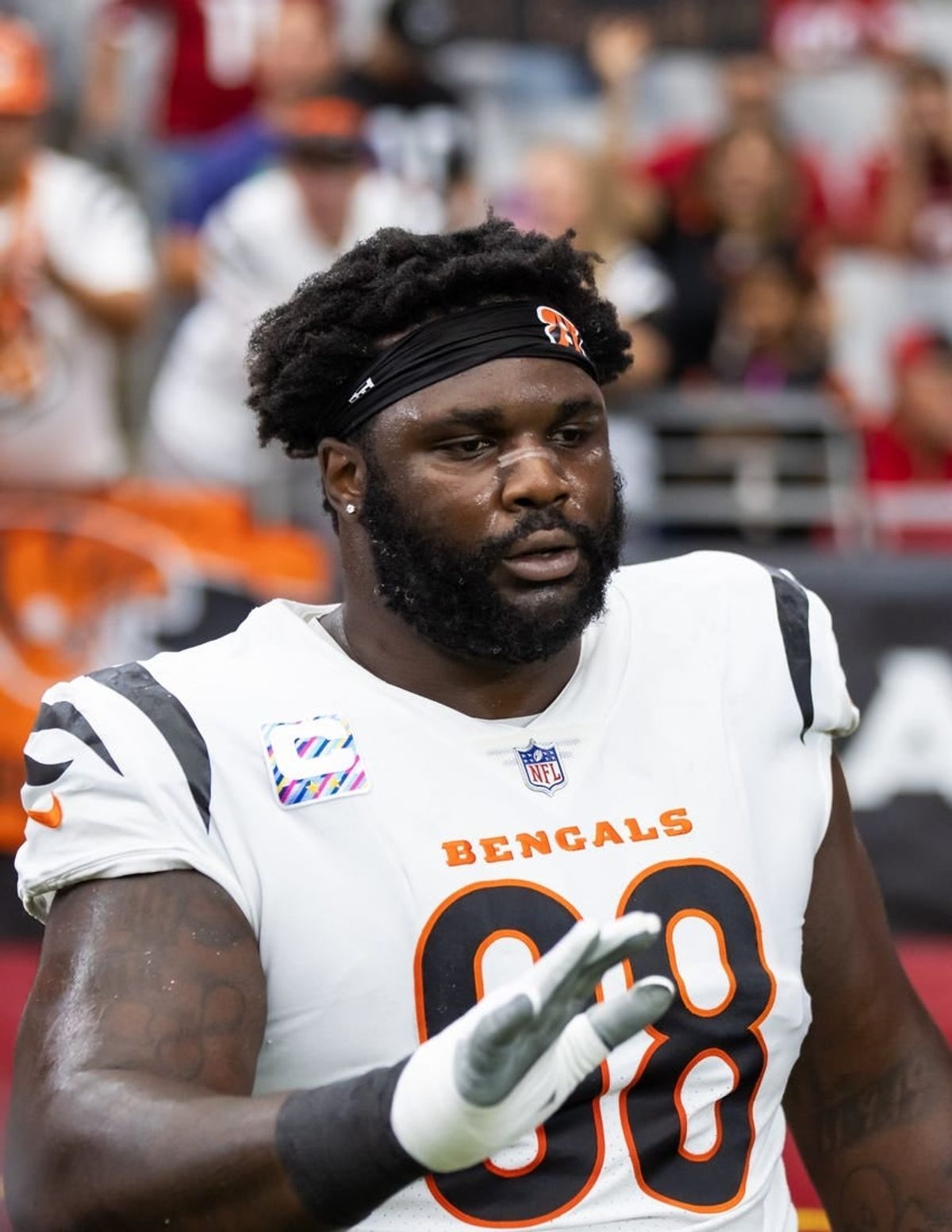 Oct 8, 2023; Glendale, Arizona, USA; Cincinnati Bengals defensive tackle DJ Reader (98) against the Arizona Cardinals at State Farm Stadium.