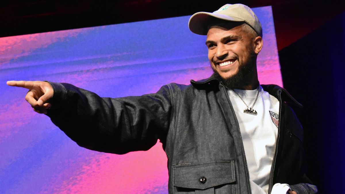 USMNT’s DeAndre Yedlin at the World Cup roster reveal event.
