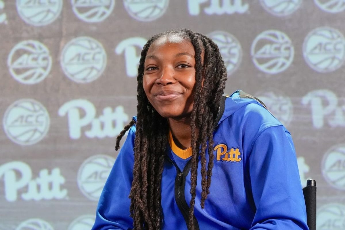 Oct 24, 2023; Charlotte, NC, USA; Pittsburgh player Liatu King  during the ACC Women s Tipoff at Hilton Charlotte Uptown.
