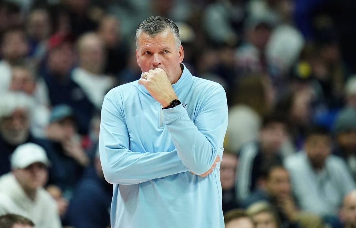 Jan 17, 2024; Storrs, Connecticut, USA; Creighton Bluejays head coach Greg McDermott watches from the sideline as they take on the UConn Huskies at Harry A. Gampel Pavilion.