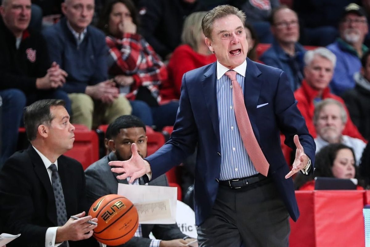 Dec 6, 2023; Queens, New York, USA;  St. John's Red Storm head coach Rick Pitino at Carnesecca Arena.
