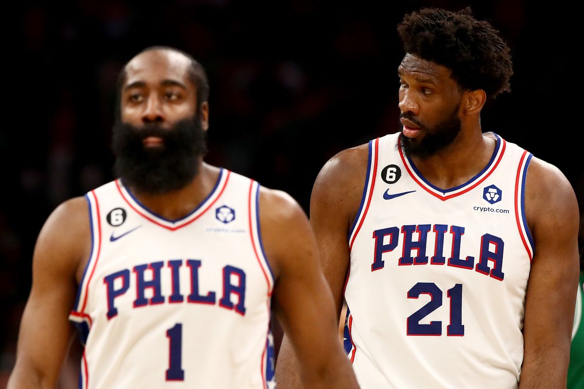 Joel Embiid’s look of disbelief says it all.
