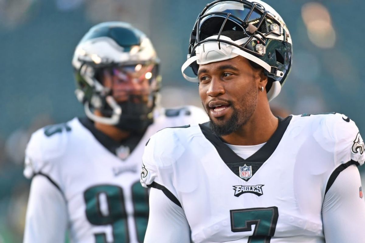Aug 12, 2022; Philadelphia, Pennsylvania, USA; Philadelphia Eagles linebacker Haason Reddick (7) at Lincoln Financial Field.