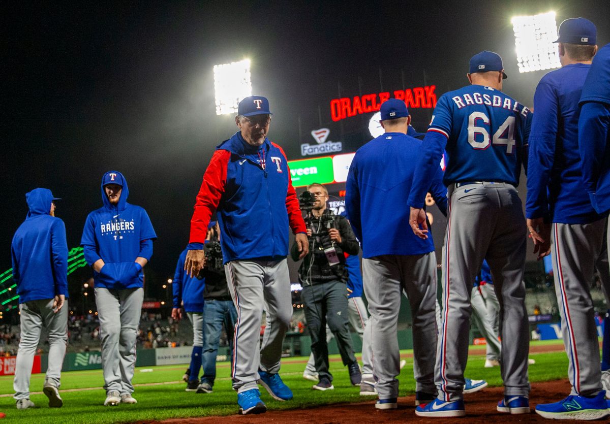 Bruce Bochy’s Rangers are slumping after a surprisingly hot start.
