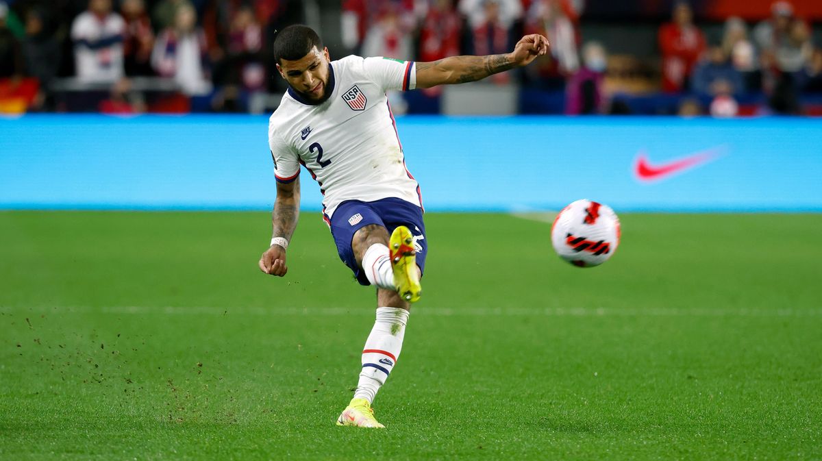 DeA ndre Yedlin in last night’s 1-1 draw with Jamaica.
