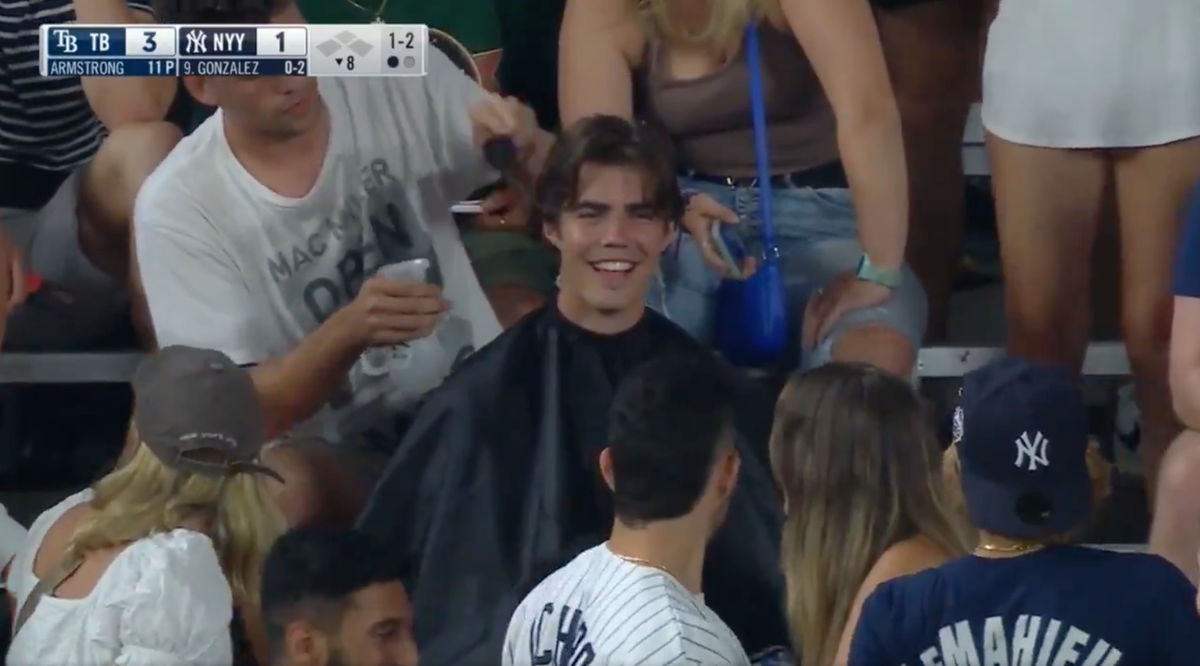 The bleacher creatures feature a barber
