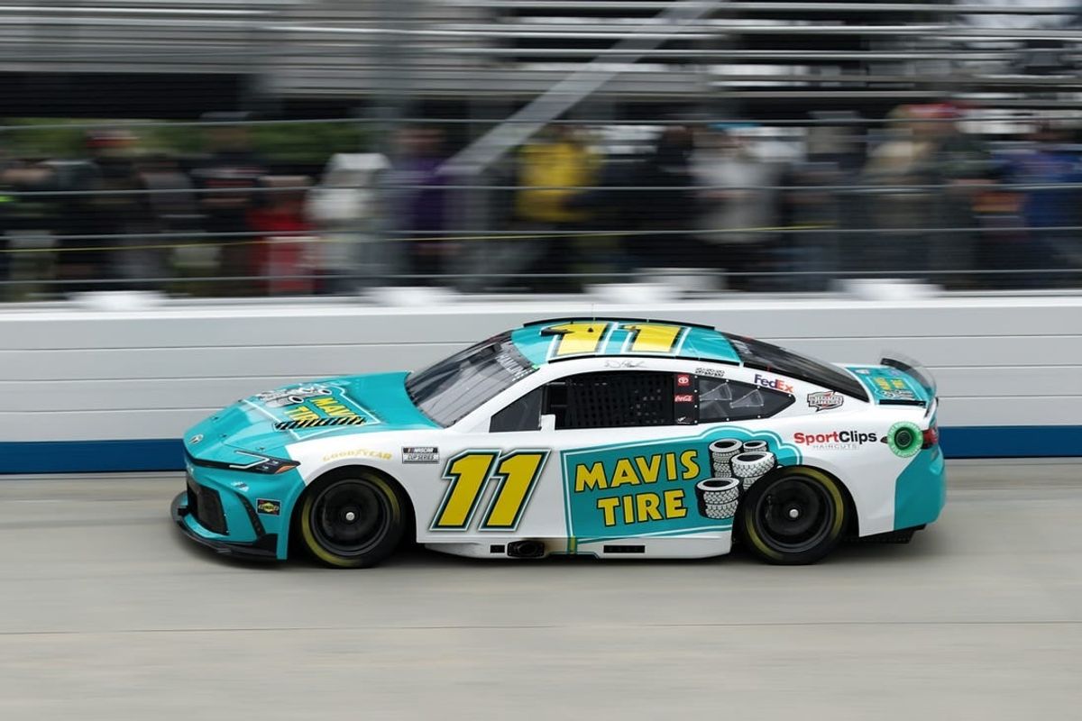 Apr 27, 2024; Dover, Delaware, USA; NASCAR Cup Series driver Denny Hamlin (11) during practice and qualifying for the Wurth 400 at Dover Motor Speedway.