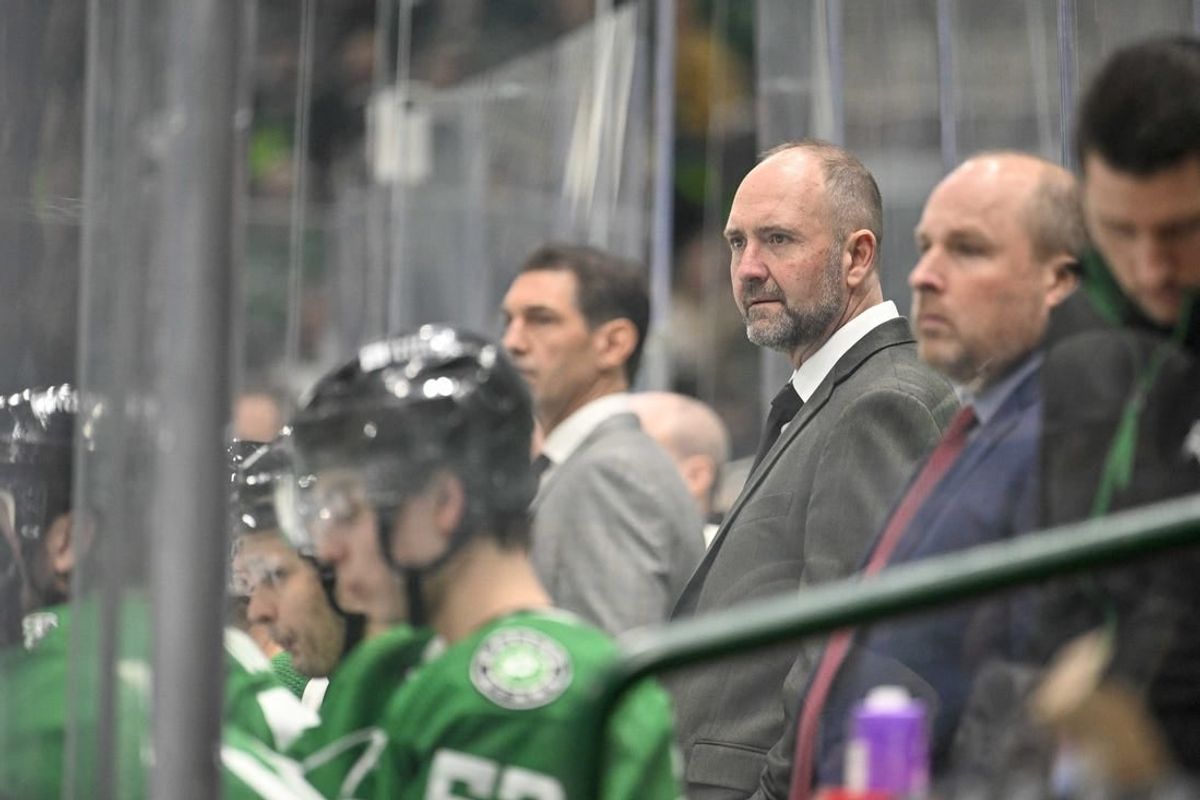 Dec 21, 2023; Dallas, Texas, USA; Dallas Stars head coach Pete Deboer during the game between the Dallas Stars and the Vancouver Canucks at the American Airlines Center.