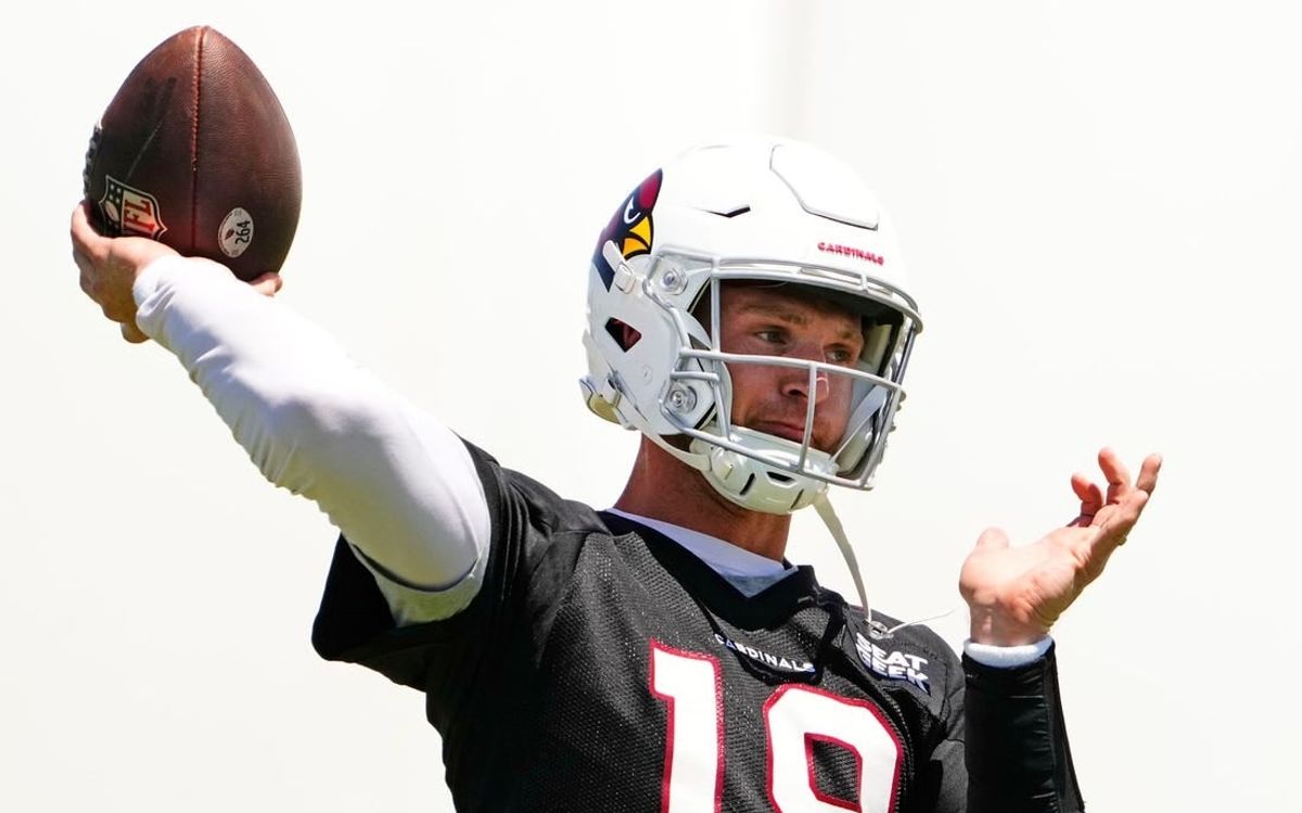 Arizona Cardinals quarterback Jeff Driskel (19) during organized team activities at Dignity Health Arizona Cardinals Training Center.