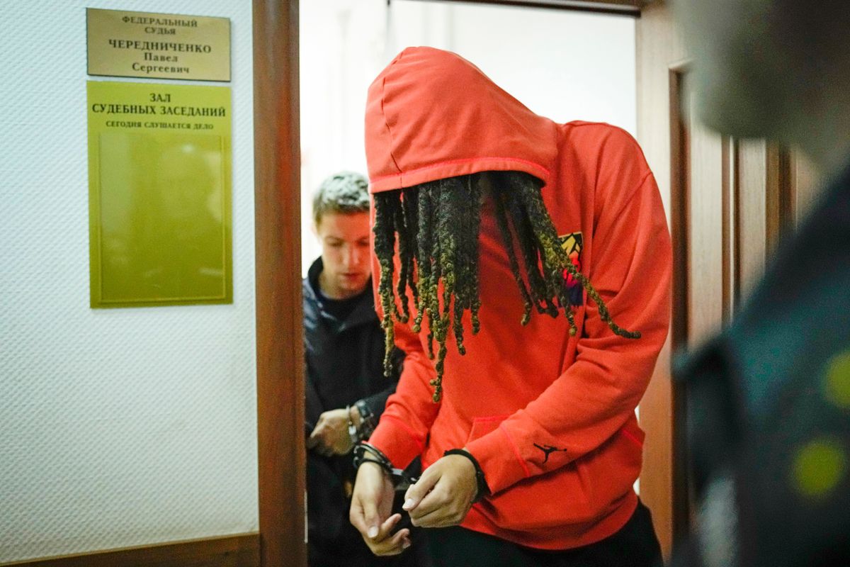 Brittney Griner appeared in Russian court on Friday.