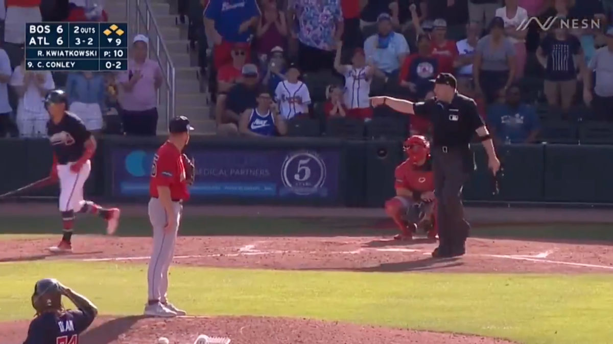 “This is baseball in 2023,” the NESN announce crew noted after an automatic strike three call.