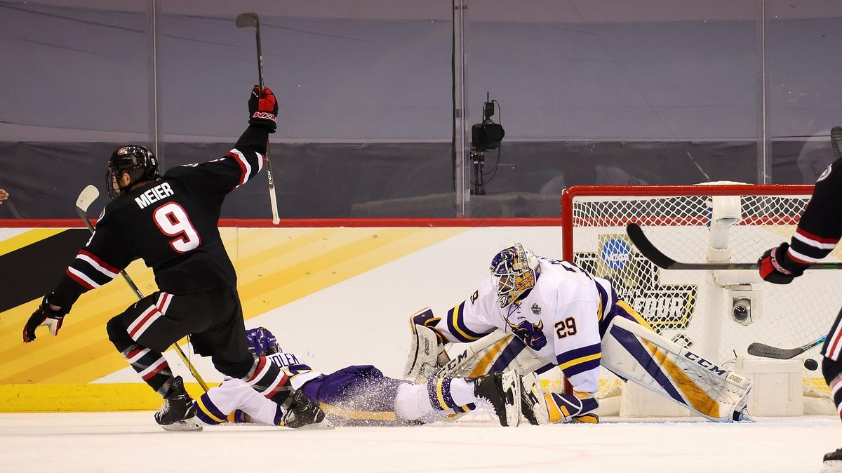 Minnesota’s State goalie Dryden McKay has been suspended for six months for testing positive for a banned substance.