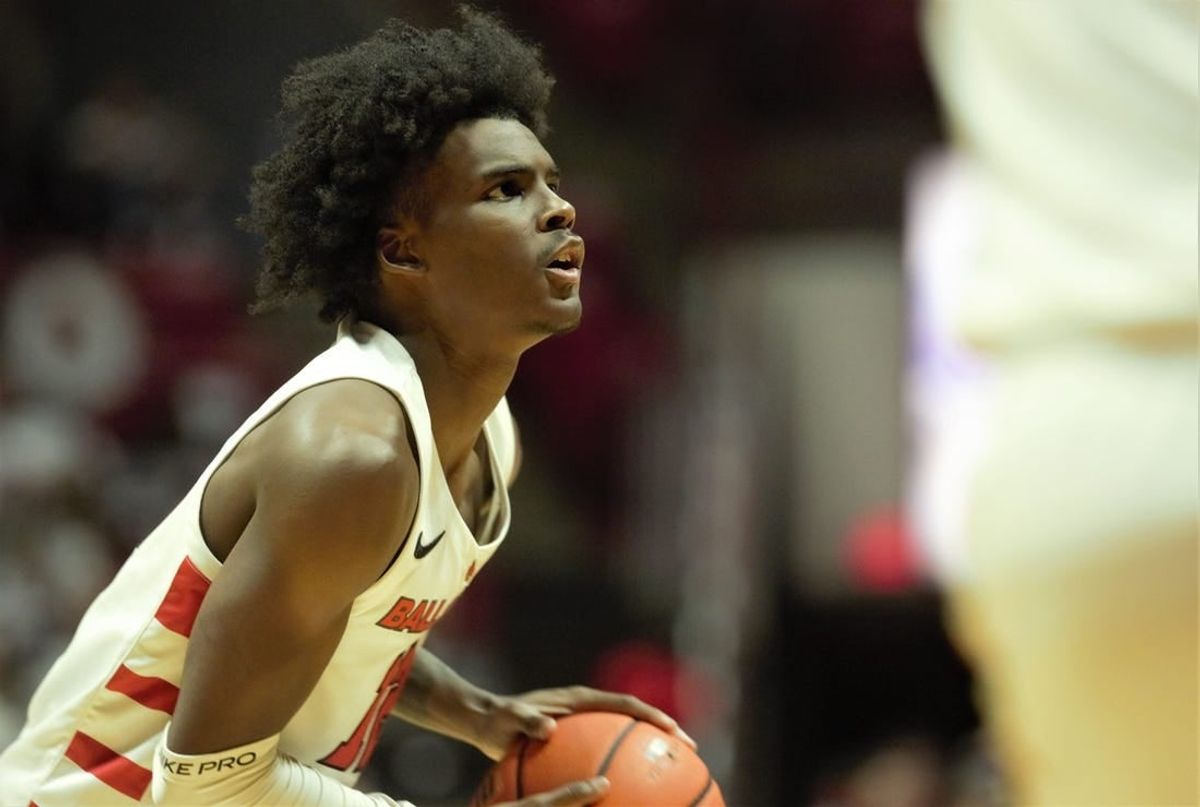 Ball State sophomore guard Jaylin Sellers has the ball during a non-conference game against IU South Bend at Worthen Arena Saturday, Nov. 19, 2022.

Jaylinsellersiusouthbend2
