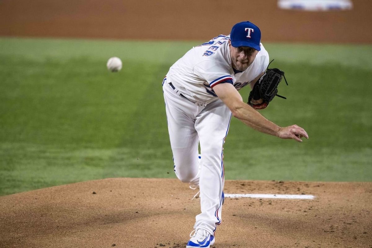 Sep 6, 2023; Arlington, Texas, USA; Texas Rangers starting pitcher Max Scherzer (31) in action during the game between the Texas Rangers and the Houston Astros at Globe Life Field.