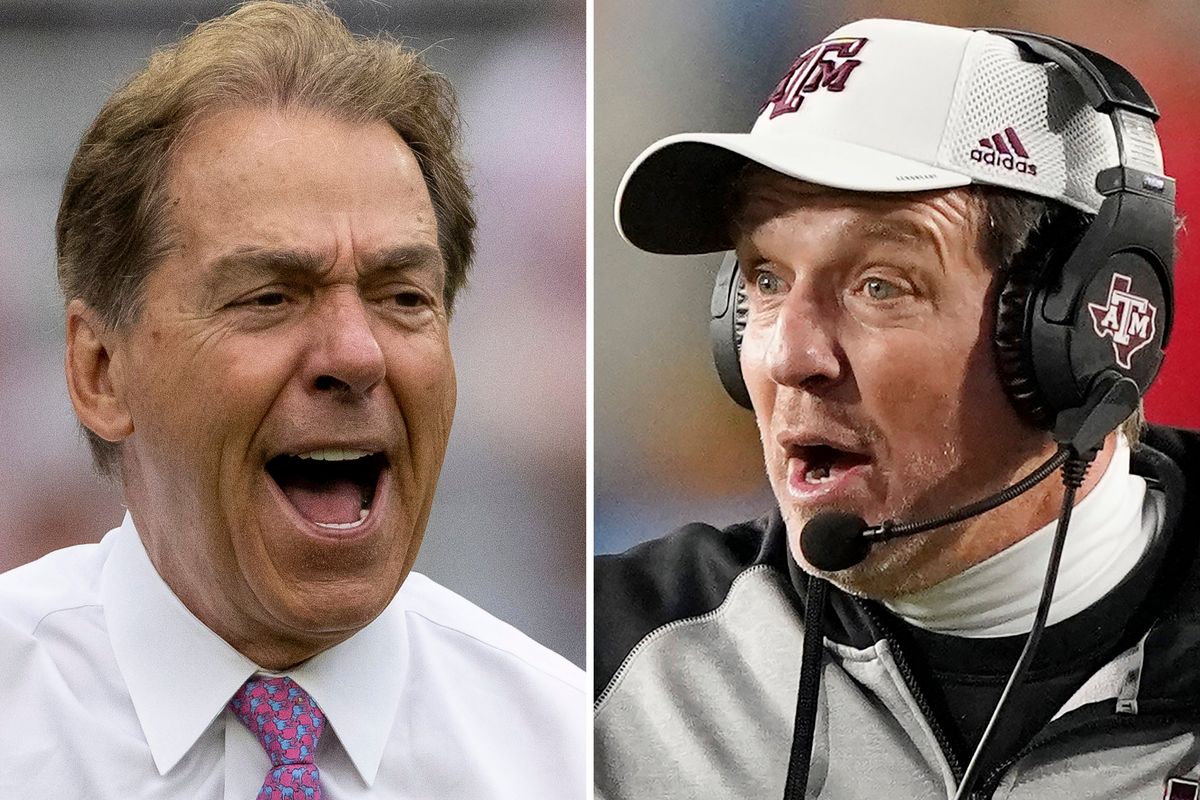 Nick Saban (l.) and Jimbo Fisher