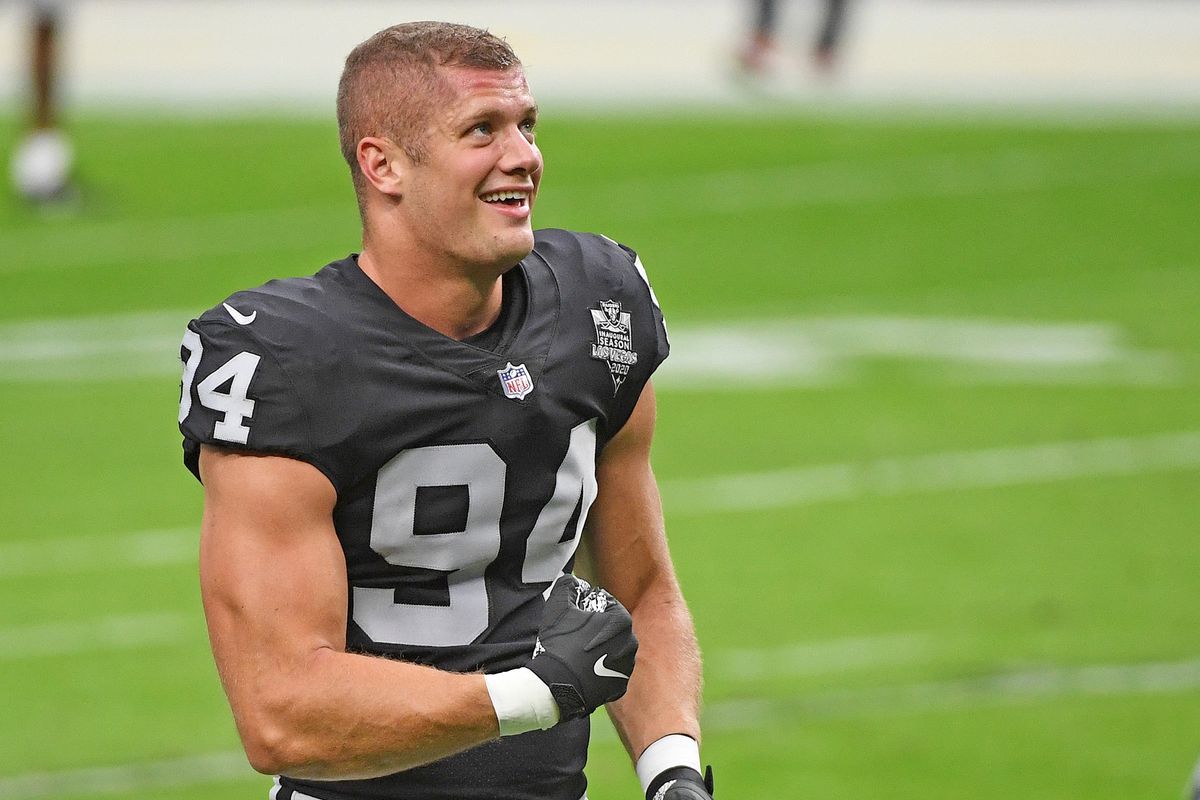 Las Vegas Raiders defensive lineman Carl Nassib is the first openly gay player on an NFL roster.